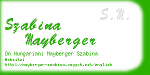 szabina mayberger business card